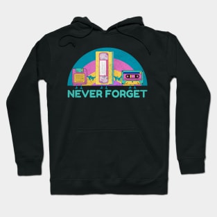 Never Forget VHS Cassette Floppy Disk Hoodie